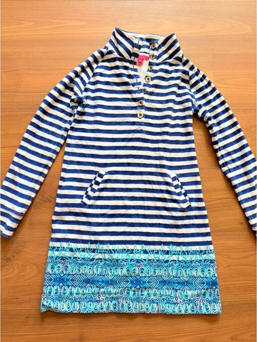 Lilly Pulitzer UPF 50+ Captain Dress in "Bright Navy Positano Stripe"